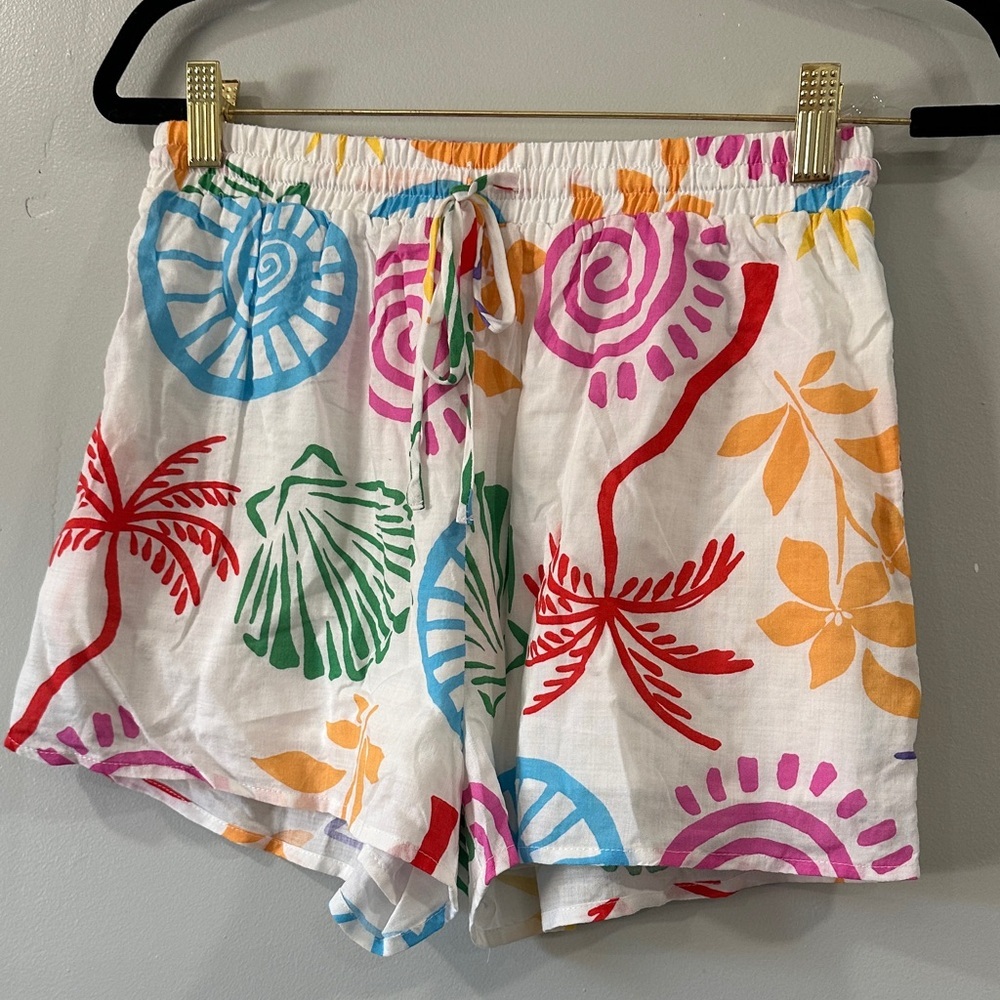 ILLA ILLA Colorful High Waist Women's Shorts size S cotton/rayon blend